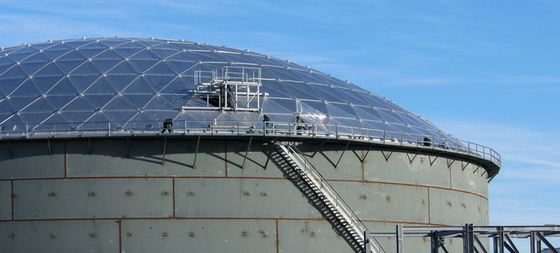 Geodätische Aluminiumkuppeldachdichtung für Lagertanks Geodätische Kuppeldächer aus Aluminium