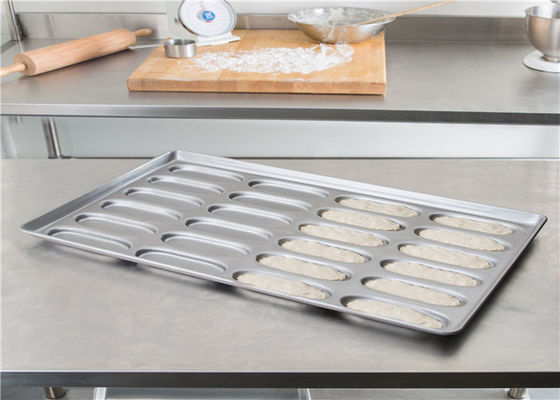 RK Bakeware China Foodservice NSF 24-Form-Aluminium-Cupcake-Tabletts/aluminierter Stahl für kommerzielle Hot-Dog-Brötchenpfanne