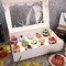 Pappfenster-Bäckerei-Kasten-Rechteck-Kuchen-Pappfestlichkeits-Kasten mit Fenster-Bäcker