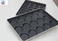 RK Bakeware China Foodservice 15 Mulden Aluminiumisiertes Hamburgerbrötchen Backblech Glasiertes Telfon