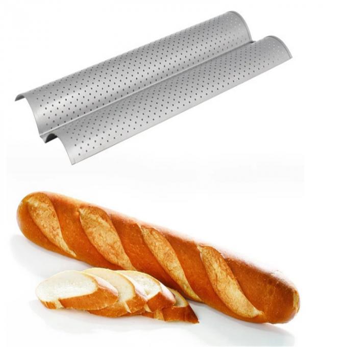 Rk Bakeware China-Perforated 3 Slot Baguette Baking Tray French Bread Pan