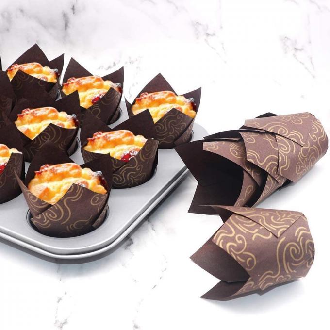 Des Schalen-Papiermuffin-Zwischenlagen-Papier-kleinen Kuchens Rk Bakeware China Tulip Paper Cupcake Liners Paper backende Verpackungen