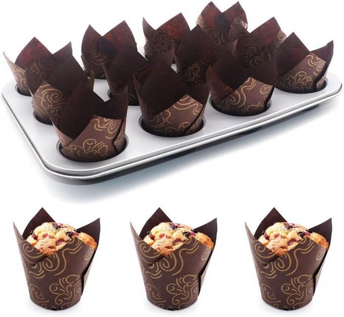 Des Schalen-Papiermuffin-Zwischenlagen-Papier-kleinen Kuchens Rk Bakeware China Tulip Paper Cupcake Liners Paper backende Verpackungen