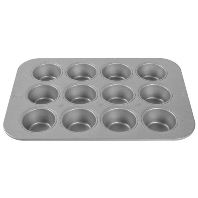 Rk Bakeware China-42754 12 Tassen, glasierter, aluminisierter Stahl, Minikrone, Muffinform/Cruffin-Pfanne/Cruffin-Tablett
