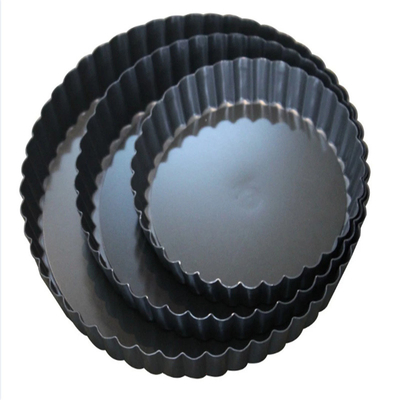 Rk Bakeware China – hart eloxiertes Aluminium mit losem Boden, geriffelte Quiche-Pfanne