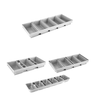 5 Laib Brotlaibpfanne 5 Toastboxen in einer Reihe Aluminium Stahl Brot &amp; Laibpfannen Brotbacklaibpfanne