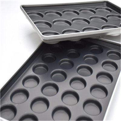 RK Bakeware China Foodservice 6,3 cm antihaftbeschichtetes Mini-Hamburger-Brötchen-Tablett