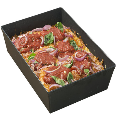 RK Bakeware China Foodservice Hartbeschichtete Aluminium-Detroit-Pizzapfannen