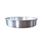 7 * 2 Zoll runde silberne Kuchenbackform aus Aluminium Gerader Körper fester Boden Kuchenform mit festem Boden