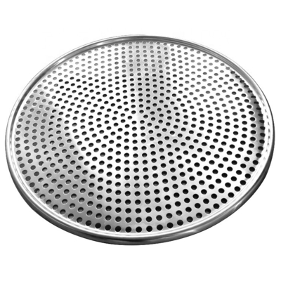 11 Zoll perforierte runde gestanzte Pizzapfanne mit Löchern Backblech Aluminium Pizzapfanne Tablett Bandejas Para Panaderia