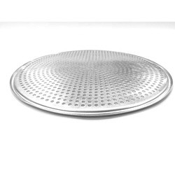 11 Zoll perforierte runde gestanzte Pizzapfanne mit Löchern Backblech Aluminium Pizzapfanne Tablett Bandejas Para Panaderia