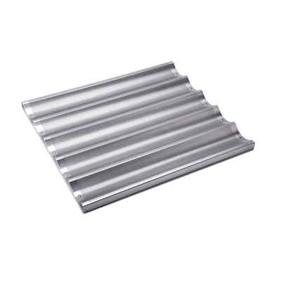 5 geschlitzte französische Brotbackform aus Aluminium Antihaft-Baguette-Backblech für Bar oder Bäckerei oder Restaurant