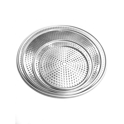 15 Zoll perforiertes rundes Aluminium-Pizzablech gestanztes Pizzablech Backblech für Bäckerei oder Restaurant oder Bar