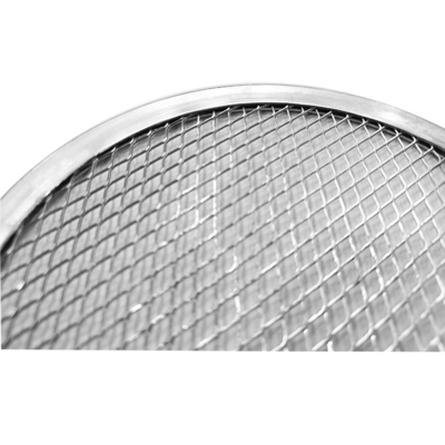 12-Zoll-Pizzablech aus rundem Mesh, perforiertes Pizzablech aus Aluminium, Pizzasieb