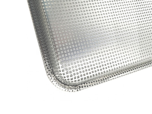 66 x 45,7 x 2,5 cm Vollperforiertes Backblech für Burger, Hamburger oder Hot Dogs, Antihaft-Brötchenbackform aus Aluminium