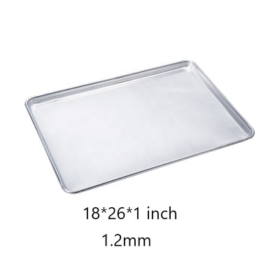 26 x 18 Zoll 1,2 mm perforiertes Metallblech perforiertes flaches Backblech perforiertes Aluminiumblech Blechblech mit Draht im Rand