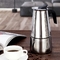 Italienische Espressokocher-Kaffeemaschine aus Edelstahl, Moka-Kanne