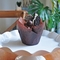 Muffin-Zwischenlage Tulip Cup Wood Pulp des Brown-Butterbrotpapier-backende Form-kleinen Kuchens