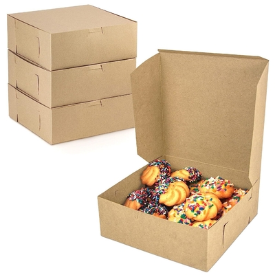 Zusammenklappbarer Wellpappe-Kuchen-backendes Kasten-Abbruchs-Verschluss-Kraftpapier-Kuchen-Holzschliff