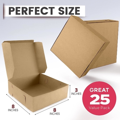 Zusammenklappbarer Wellpappe-Kuchen-backendes Kasten-Abbruchs-Verschluss-Kraftpapier-Kuchen-Holzschliff