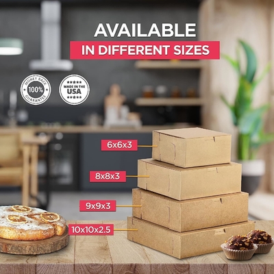 Zusammenklappbarer Wellpappe-Kuchen-backendes Kasten-Abbruchs-Verschluss-Kraftpapier-Kuchen-Holzschliff