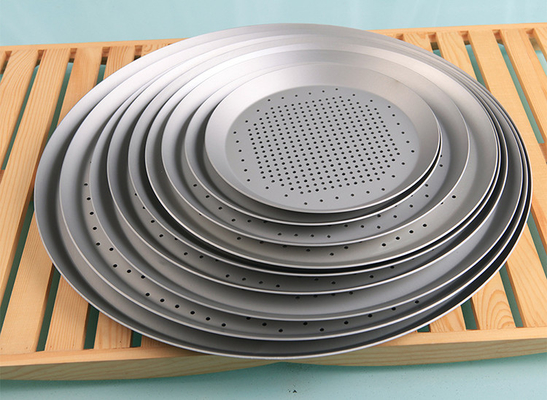 RK Bakeware China-Hard Anodized Crispy Crust Perforated Aluminum Pizza Pans For Pizza Hut