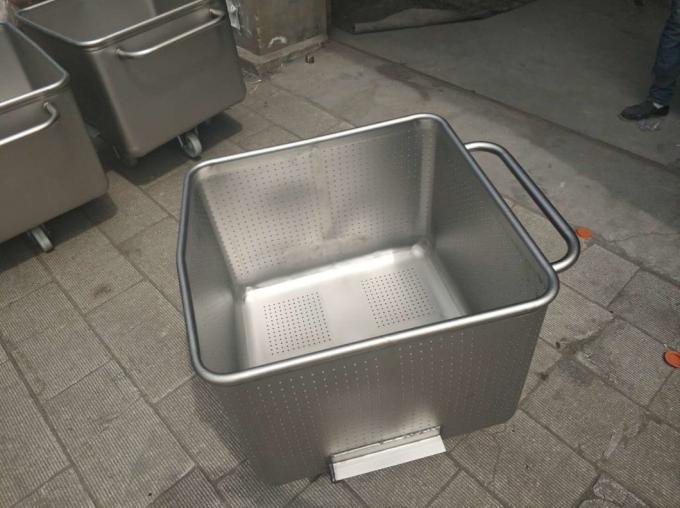 Jf Sheet Metal-Stainless Steel Butcher Meat Processing Trolleys Bin