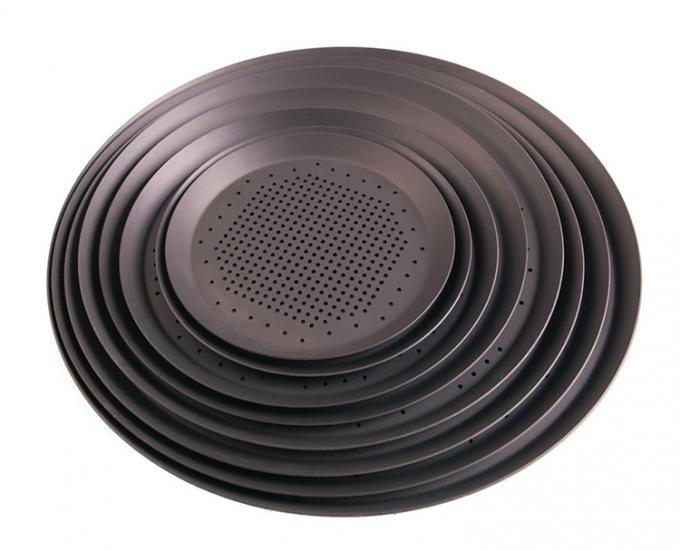 RK Bakeware China Foodservice NSF Pizzableche aus hart eloxiertem Aluminium mit perforierter knuspriger Kruste für Pizza Hut 0