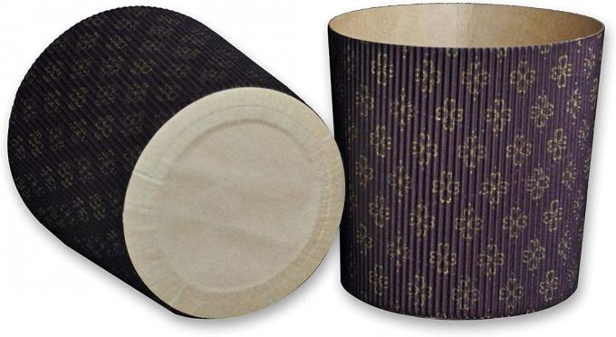 Gewölbter Panettone-Pan Mold Brown Disposable Papers Rk Bakeware China Form-Papierbacken-Schale backende