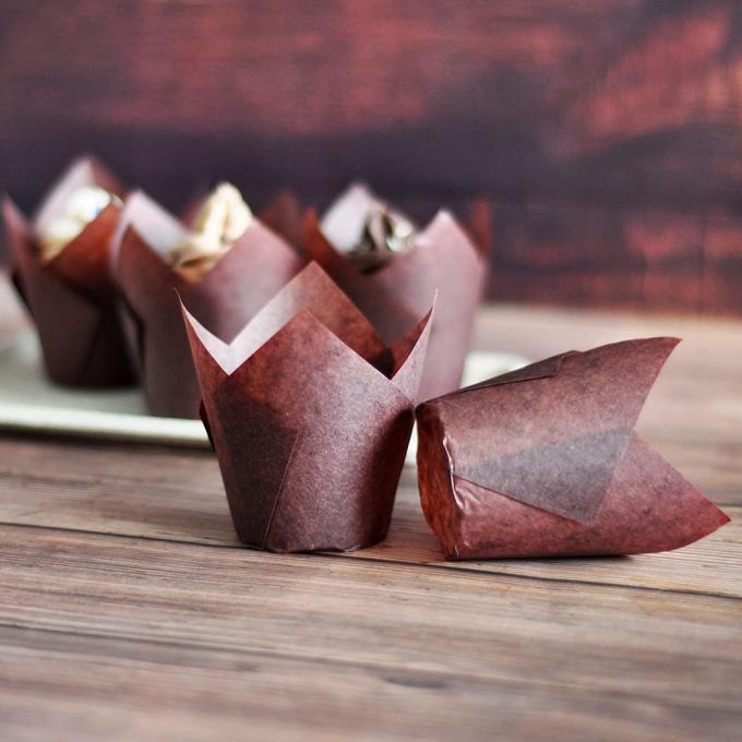 Rk Bakeware China große Brown Muffin-Zwischenlage Tulip Baking Cup des Butterbrotpapier-backende kleinen Kuchens